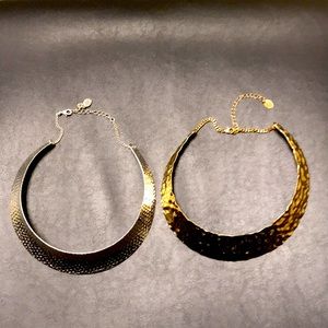 Gold And Silver Choker Necklaces